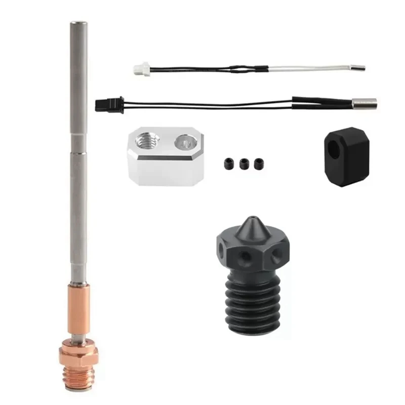 

Top-For Prusa I3 MK4 Extruder Hotend Kit 0.4MM Hardened Steel Nozzle Aluminum Heating Block 24V 40W Heating Rod
