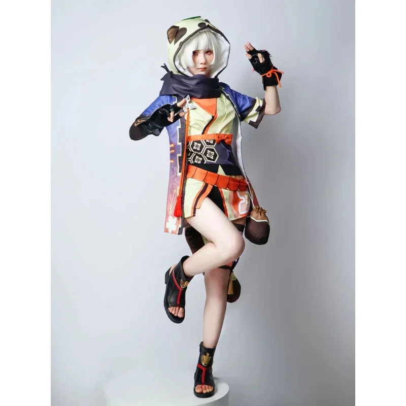 Genshin Impact Sayu Cosplay Kostüm Erwachsene Karneval Uniform Perücke Anime Halloween Party Kostüme Maskerade Frauen Spiel MN4