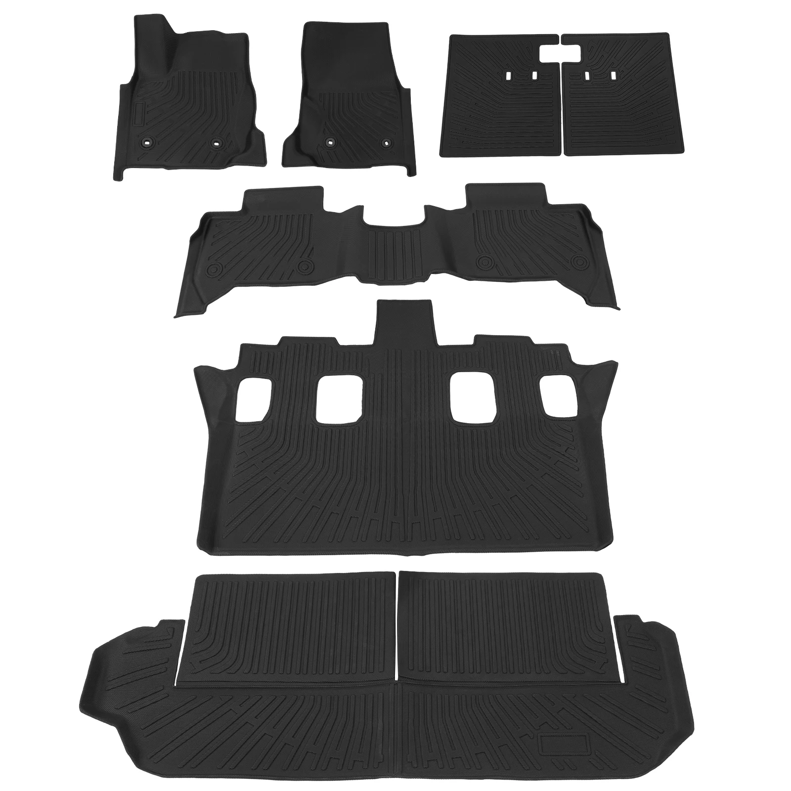 

Trunk Mat with Backrest Mat All Weather TPE Car Floor Mats Cargo Liner Trunk Pad for Toyota 4Runner 2025 2026 Fuel 7 Seats