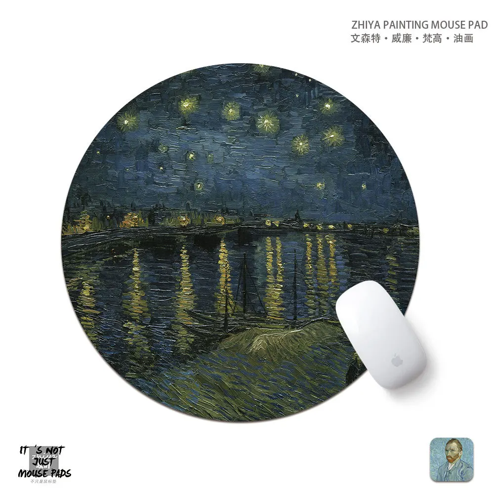 Van Gogh Oil Painting Mouse Pad Office Student Desktop Anti Slip Pad Home Dormitory Desk Decoration Cushions Carpet Table Mat