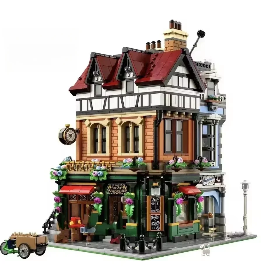 Christmas Gift 3266pcs English Street Corner Module Building Blocks Creative Expert Street View Brick Toys Children Adult 10350