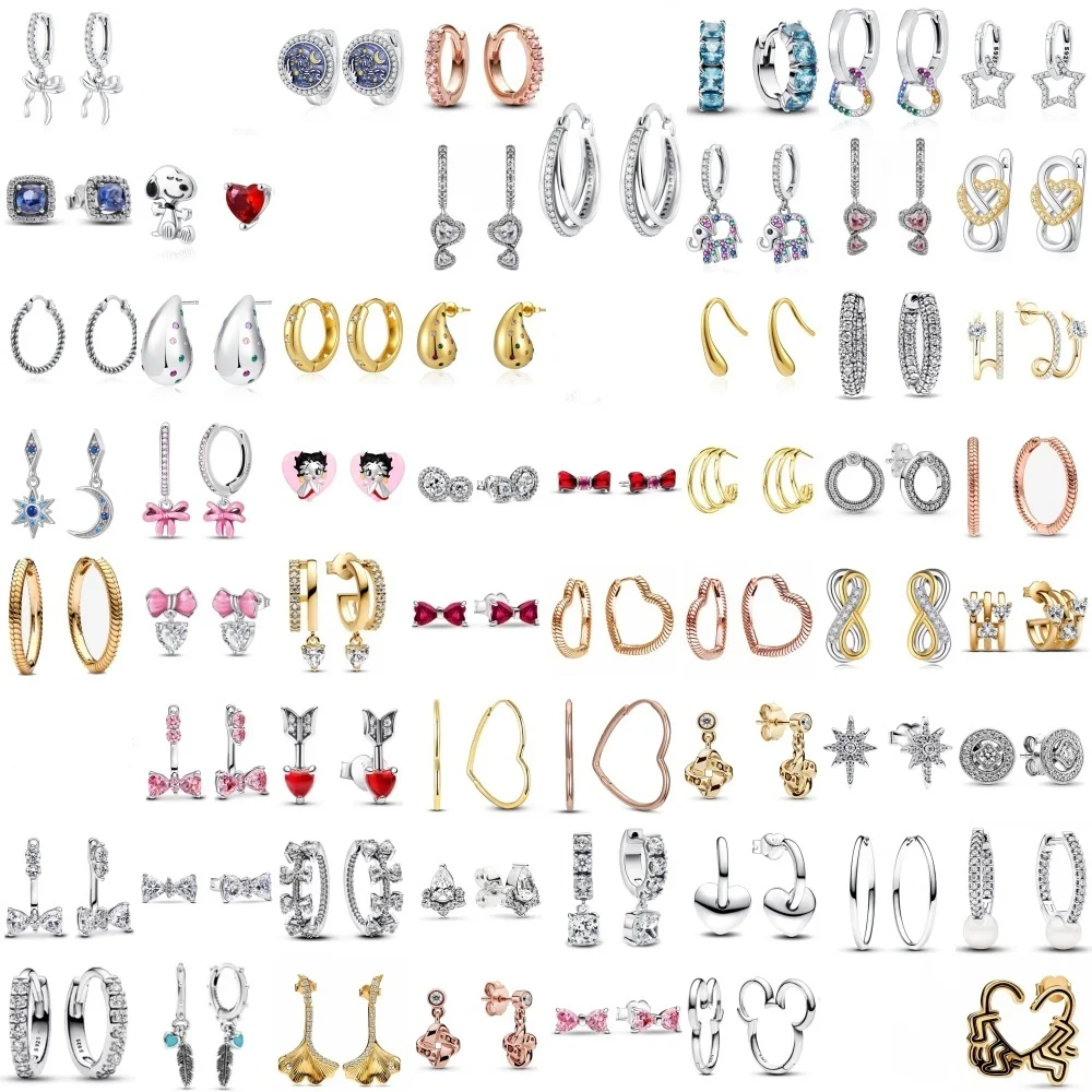 

Новые серьги из серебра 925, бант, в форме сердца, в форме слона, серьги в форме собаки, подходящие для женских праздников, изысканные очаровательные ювелирные изделия, подарки