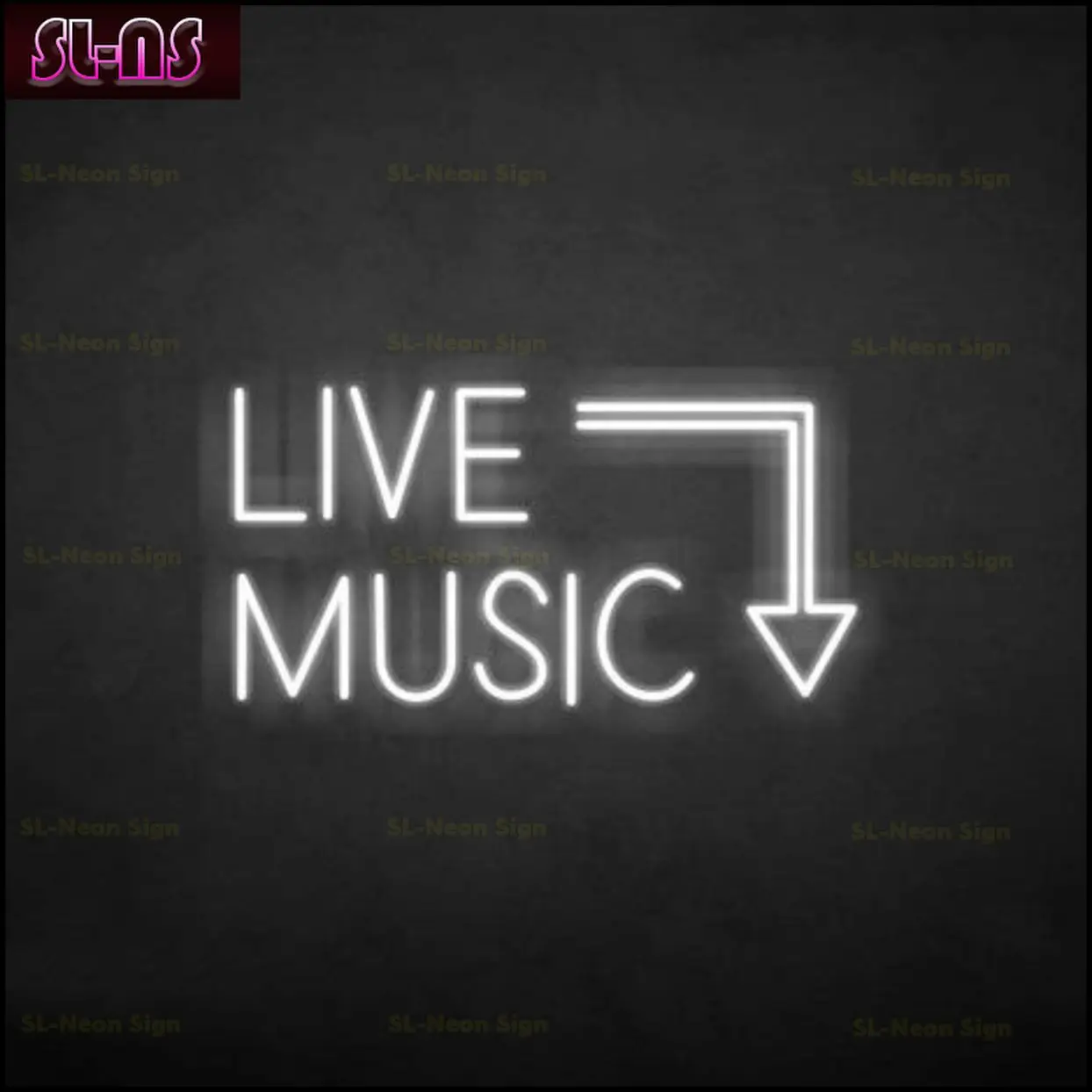 Música ao vivo personalizada LED Neon Sign, Luz do casamento, Bar Room, Quarto