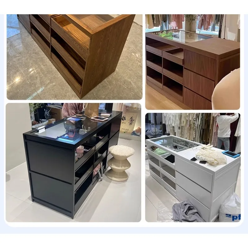 Clothing store Women's clothing store Small simple modern shoe store Flowing water platform Nakajima display stand Window middle view 5