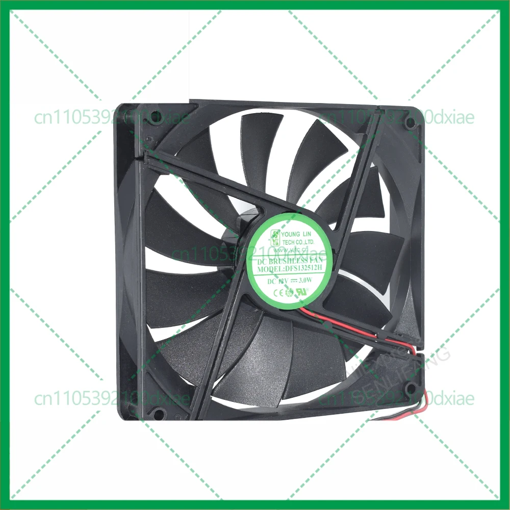 New Cooler DFS132512H DC12V 3.0W 2-PIN Server Square Cooling Fan For YOUNG.LIN