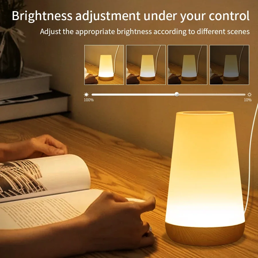 Tuya WiFi LED Night Light Smart Life APP Work with Alexa Google Home USB Plug in Atmosphere Lamp for Table Bedside Bedroom Decor