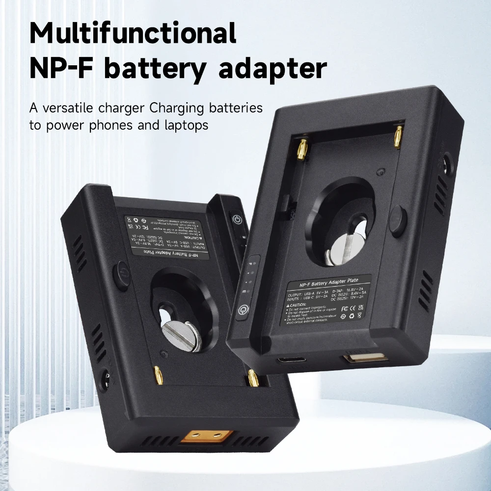 NP-F Battery Power Transfer Supply System V-Mount Adapter Plate Holder for BMCC BMPCC Blackmagic Pocket Cinema Cameras