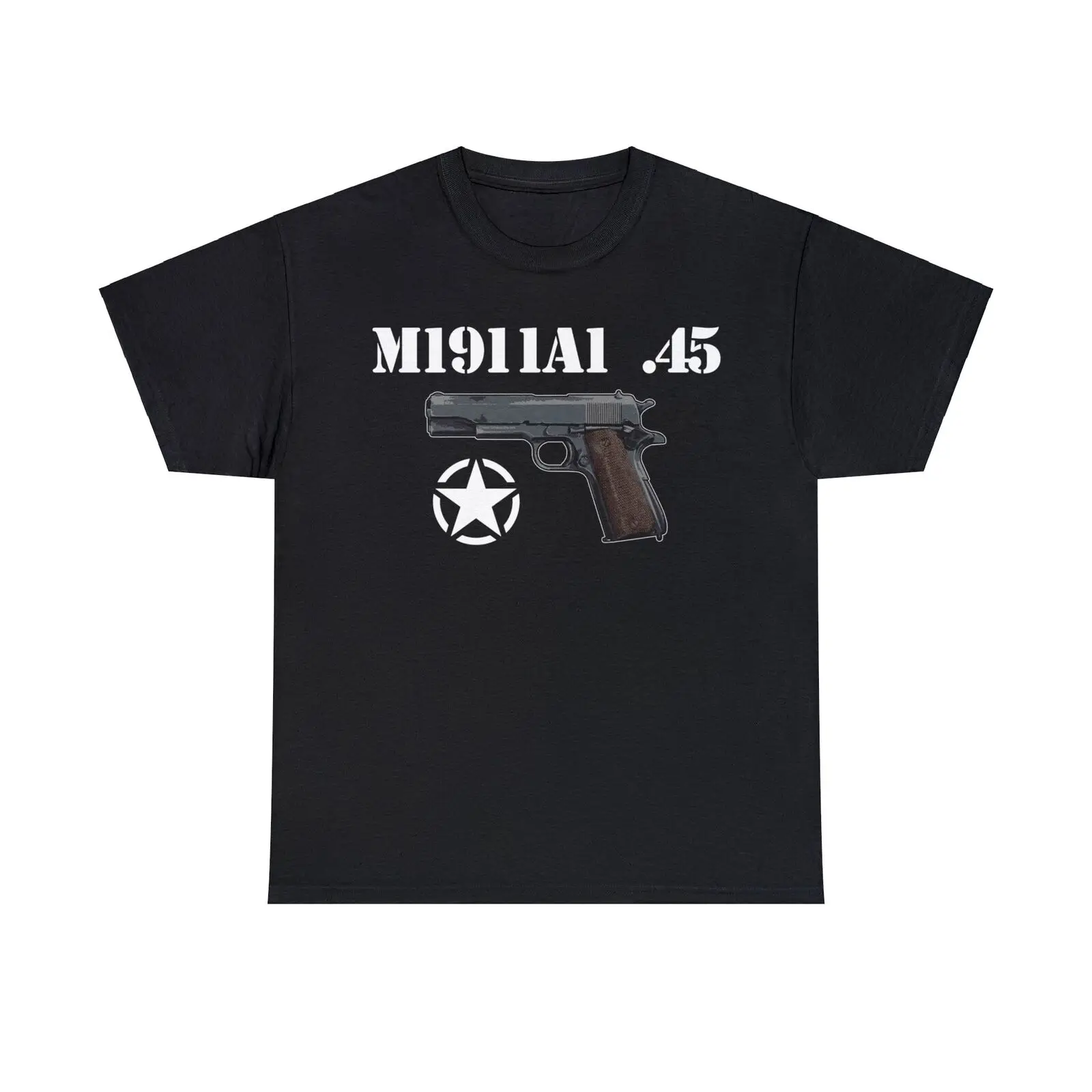 

WWII US Army M1911 A1 Pistol T-Shirt 100% Cotton O-Neck Short Sleeve Summer Casual Mens T-shirt Size S-3XL