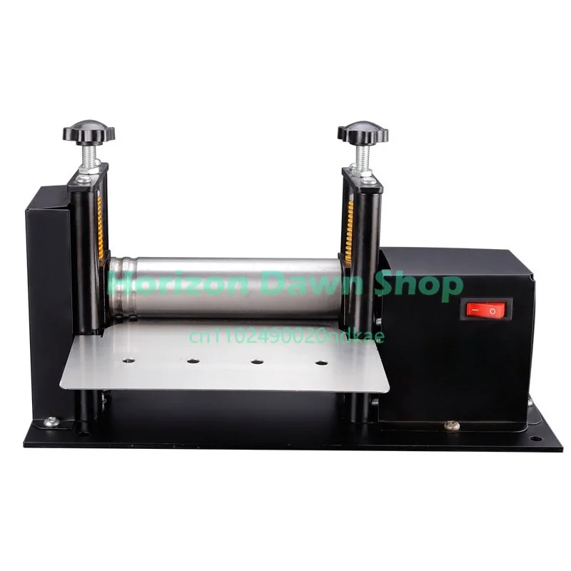 Electric hand crank small leather drawing machine, shoulder strap tube pressing leather machine