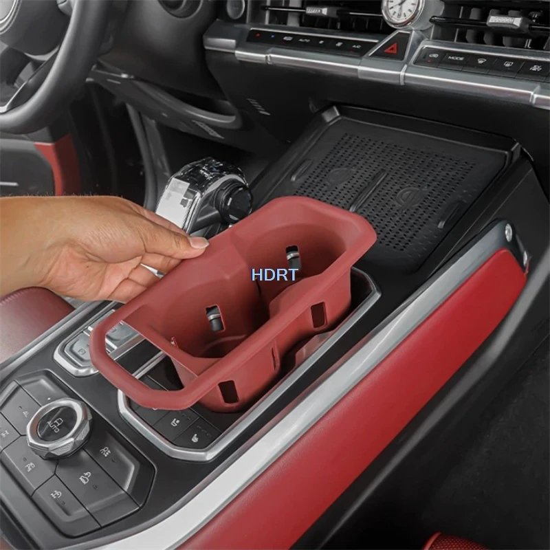 For GWM Tank 400 2023-2025 Car Styling Center Console Storage Box Dust Proof Pad Water Cup Container Organizer Cover Accessories