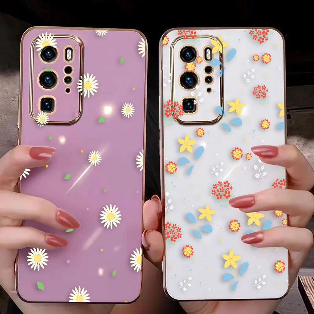 Cover Smooth E-TPU Phone Case For Huawei MATE 20 20X 30 40 P20 LITE MAGIC 4 5 PRO PRIME Case Beautiful Little Fragmented Flowers