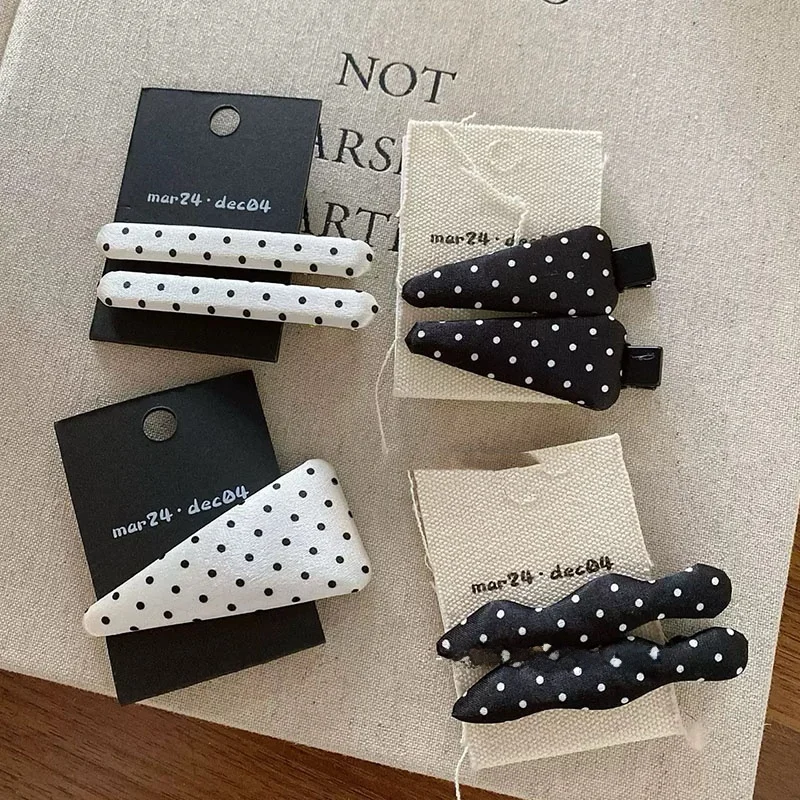 

MAT Bla White Polka Dot Hair Clips Side Bangs Hair Accories Faionable Korean Sle Fre out Jewelry Hair Decorat...