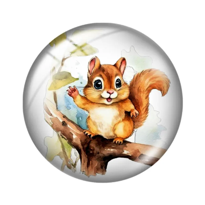 السمين السنجاب 12/18/20/25 مللي متر الزجاج كابوشون قلادة سوار قلادة خواتم للمجوهرات التجريبي أقراط الظهر صنع النتائج