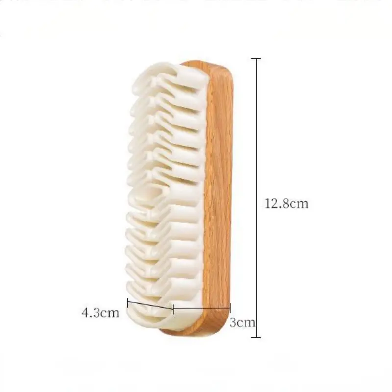 1pc Wooden Handle Suede Shoes Rubber Cleaning Brush, Suitable For Suede, Abrasive Leather, Fur, No Damage To Shoes