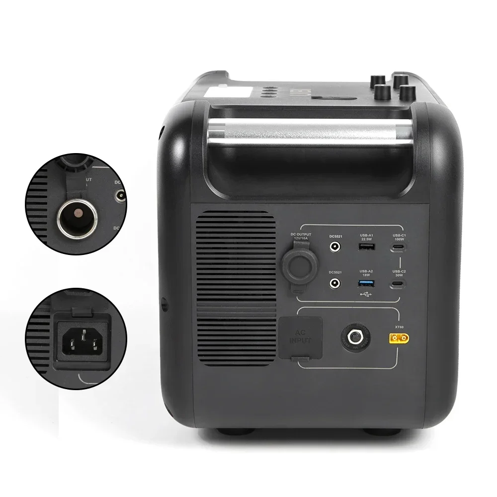 High Capacity 1120WH Outdoor Lifepo4 Portable Solar Power Station With Bluetooth Wireless Karaoke Speaker