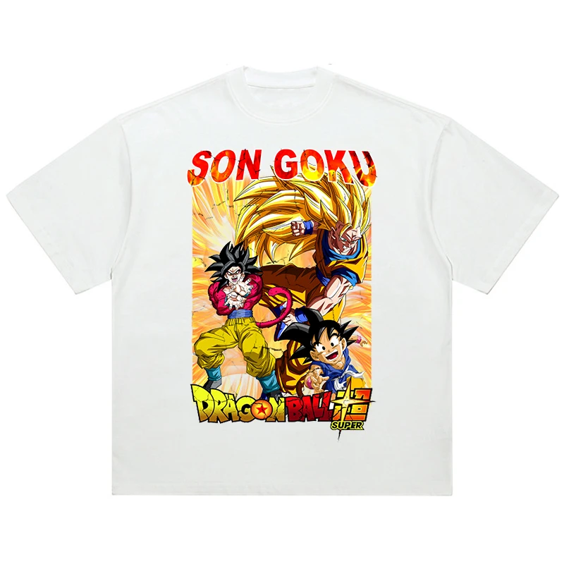 Men Streetwear Vintage 2025 Black T Shirt Anime Dragon Ball Print Graphic T-Shirt Summer Tshirt Hip Hop Harajuku Cotton Tees