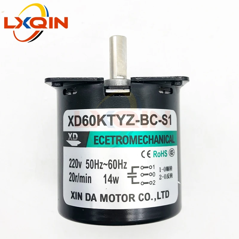 1PC AC permanent magnet synchronous motor 220V 15R 60KTYZ low speed 28W reversible micro round table selection motor
