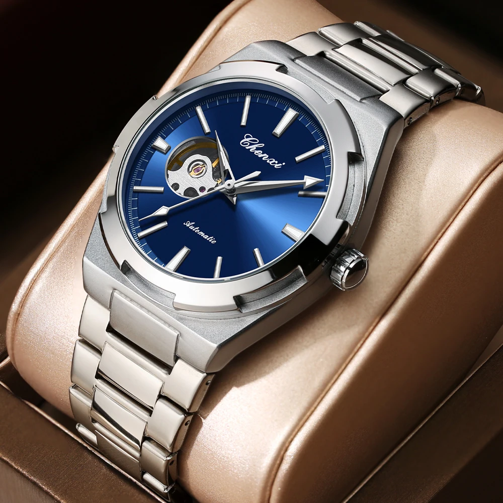 

CHENXI Brand Classic Mens Watches Top Luxury Moon Phase Automatic Mechanical Watch For Men Stainless Steel Waterproof Wristwatch