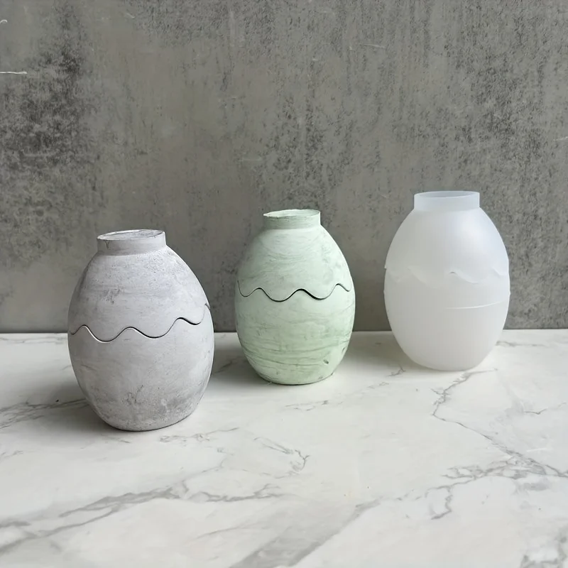 DIY Egg Storage Box Silicone Mold with Cover Egg Candle Cup Plaster Dropping Mold