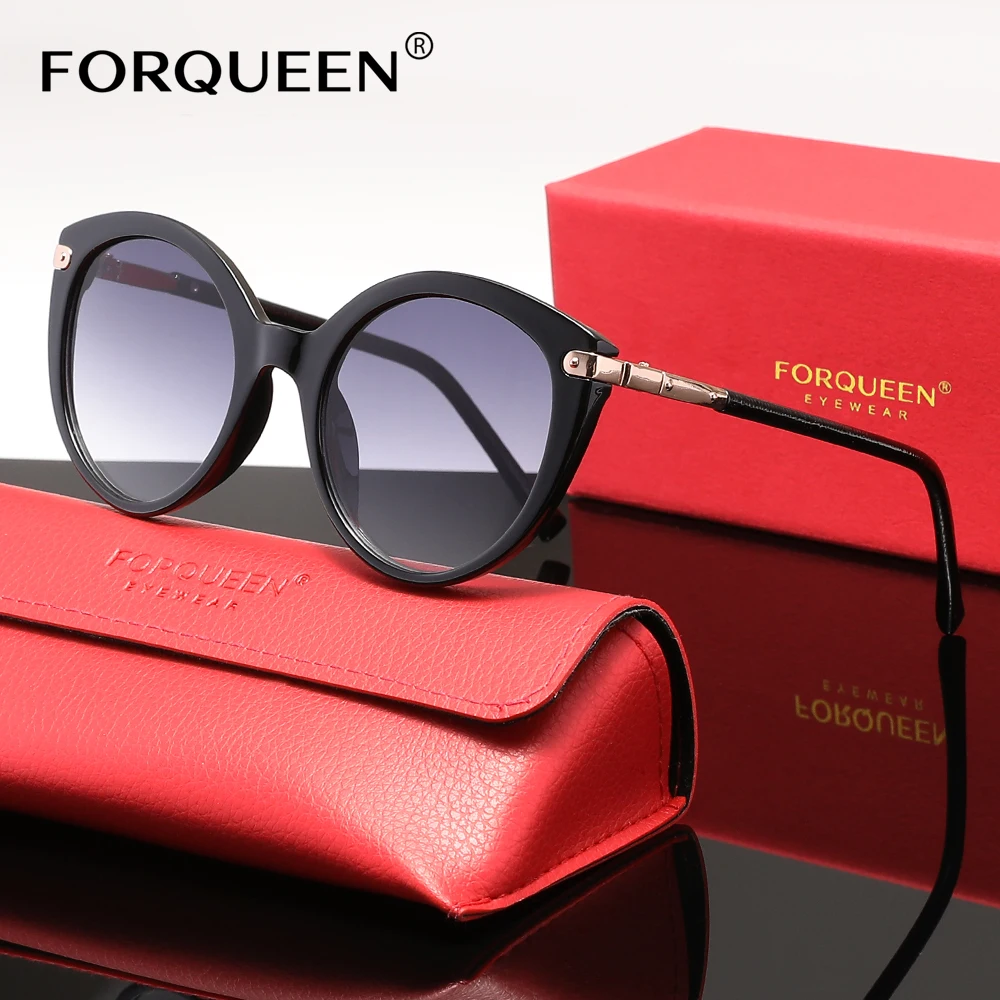 

FORQUEEN Large Frame Sunglasses For Women Beach Vacation Summer UV400 Protection Eyewear Lady
