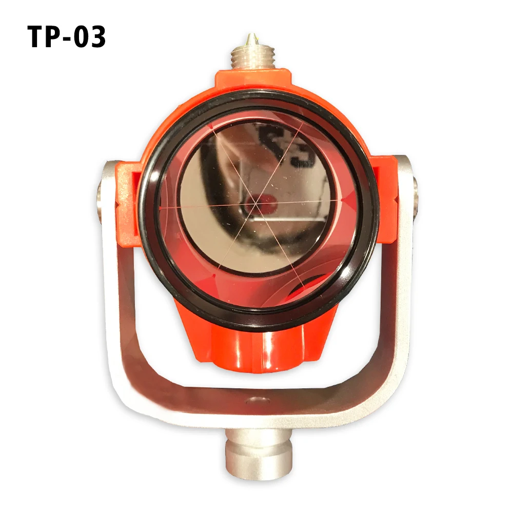 Heipoe Red Color Single Prism Assembly, TP-03 Optical Prism for Total Station Surveying