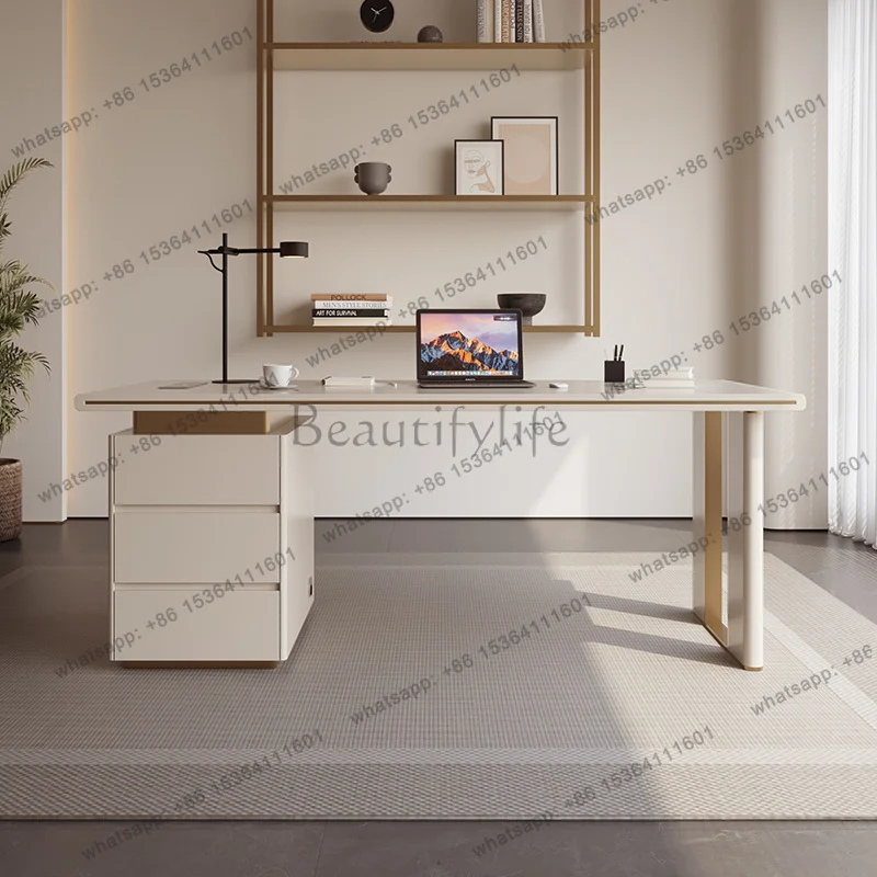 Accent Luxury Office Desk Aesthetic Minimalist Professional Room Decor Office Desk Modern Mesa Ordenador