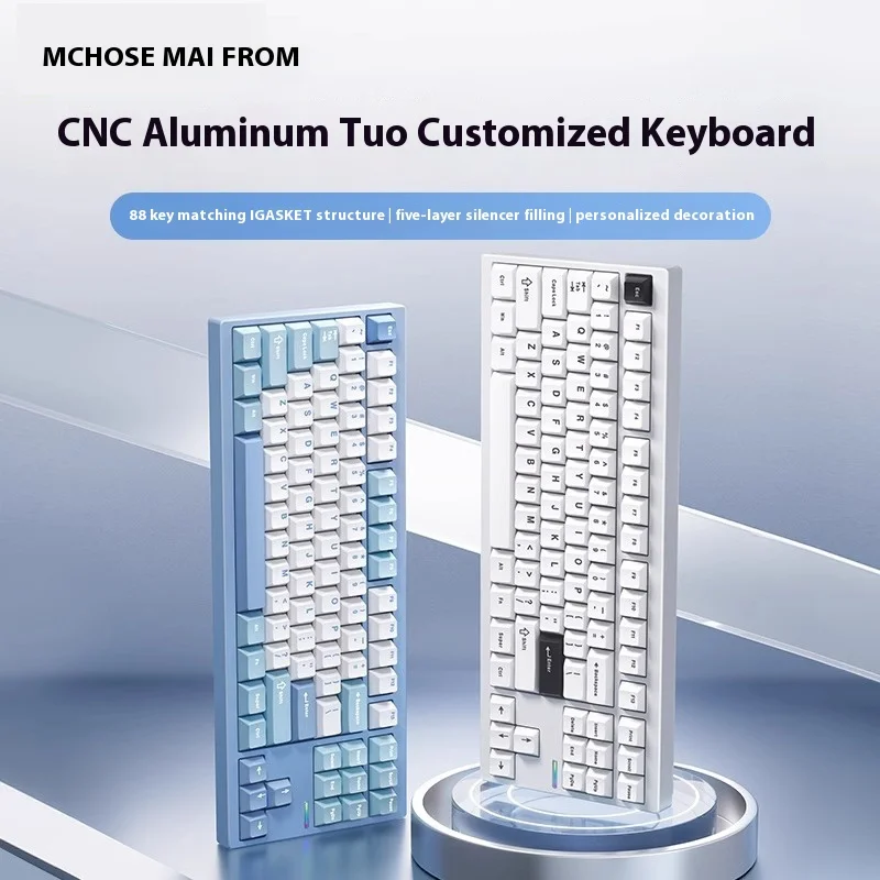 MCHOSE GX87 SE Mechanical Keyboard Aluminum Tuotuo Customized Product the third mock examination Wireless Bluetooth E-sports