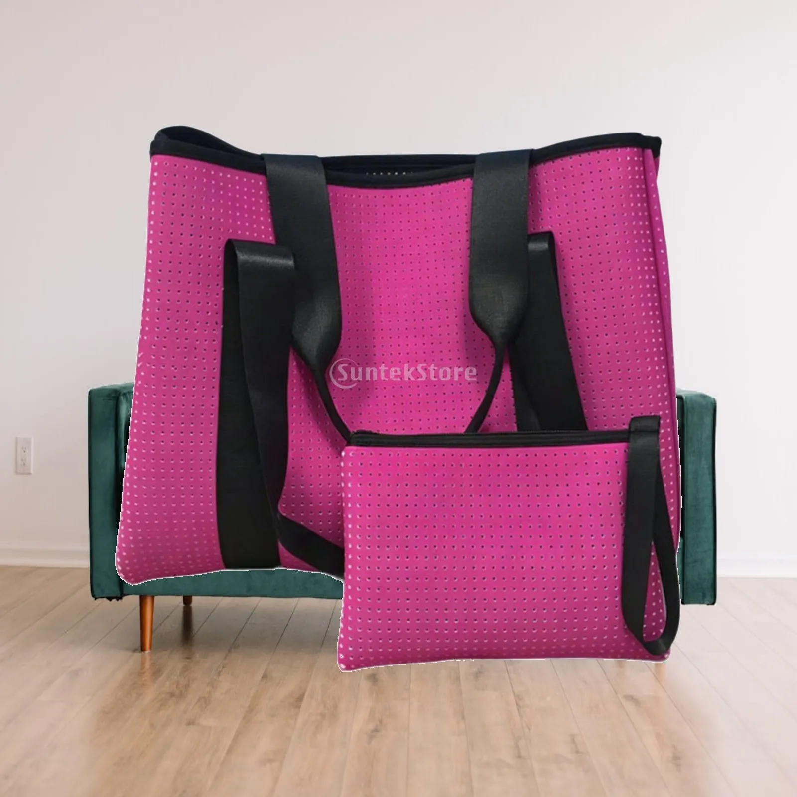 open-top-travel-tote-with-wristlet-pouch-versatile-beach-tote-with-matching-pouch-breathable-lightweight-for-vacations