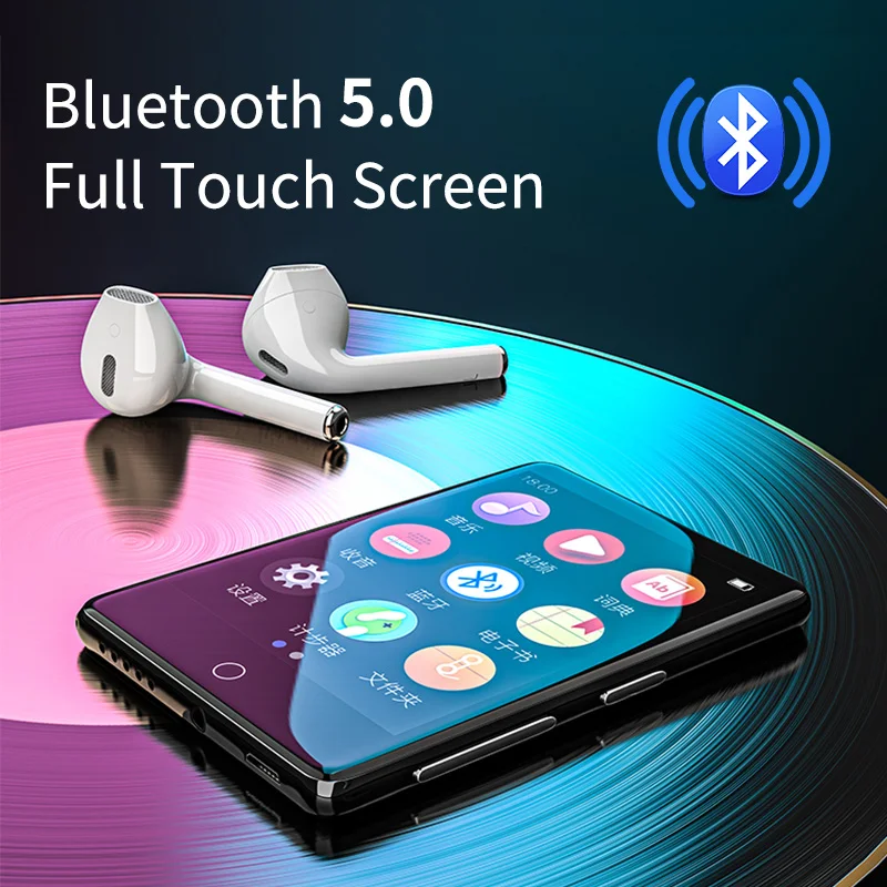 

MINI MP4 2.8 Inch Full Touch Screen HIFI Walkman FM E-book Clock M7 Metal Bluetooth 5.0 MP3 Music Player Built-in Speaker