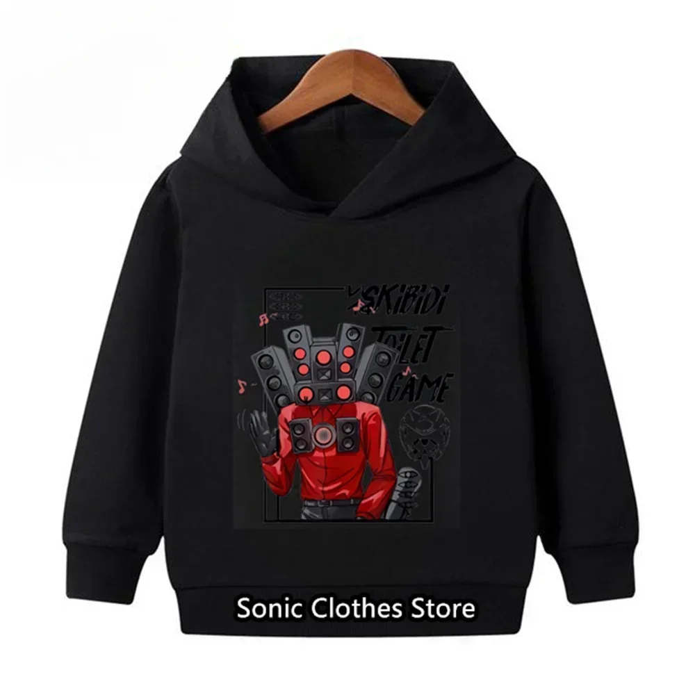 Fashion Game Cameraman Skibidi Toilet Titan TV Speaker Man Boss Kids Funny Sweater Children's Clothing Jacket Kids Clothes