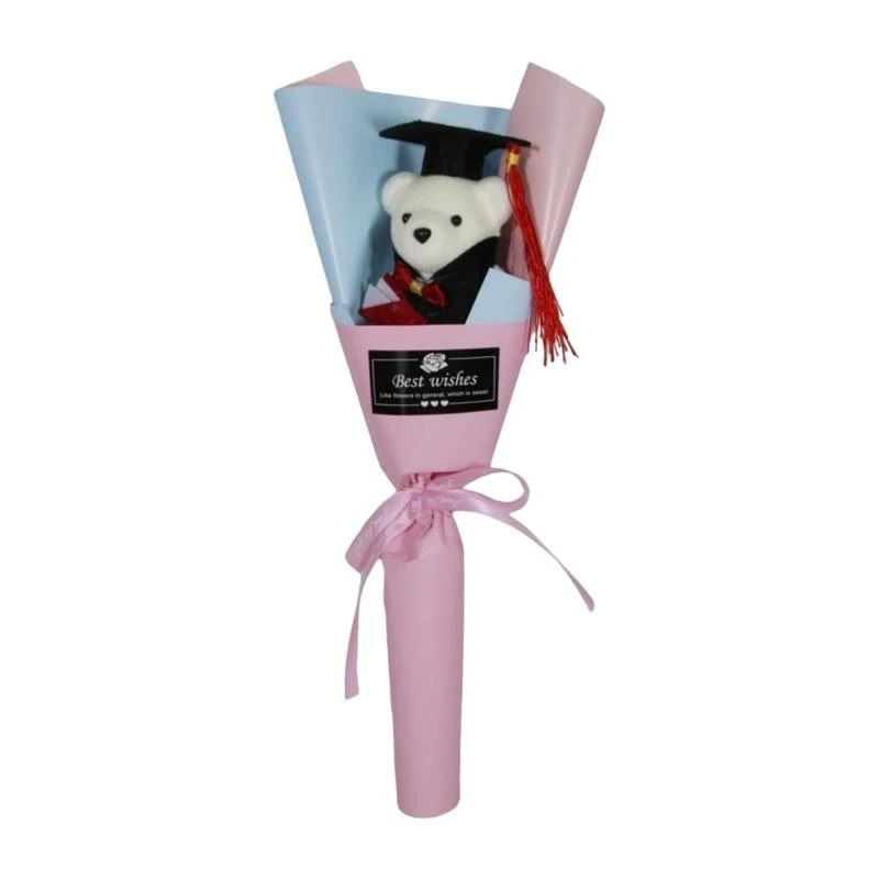 

G6KF Artificial Bouquets Bear Bouquets for Graduates Handmade Graduation Bouquets