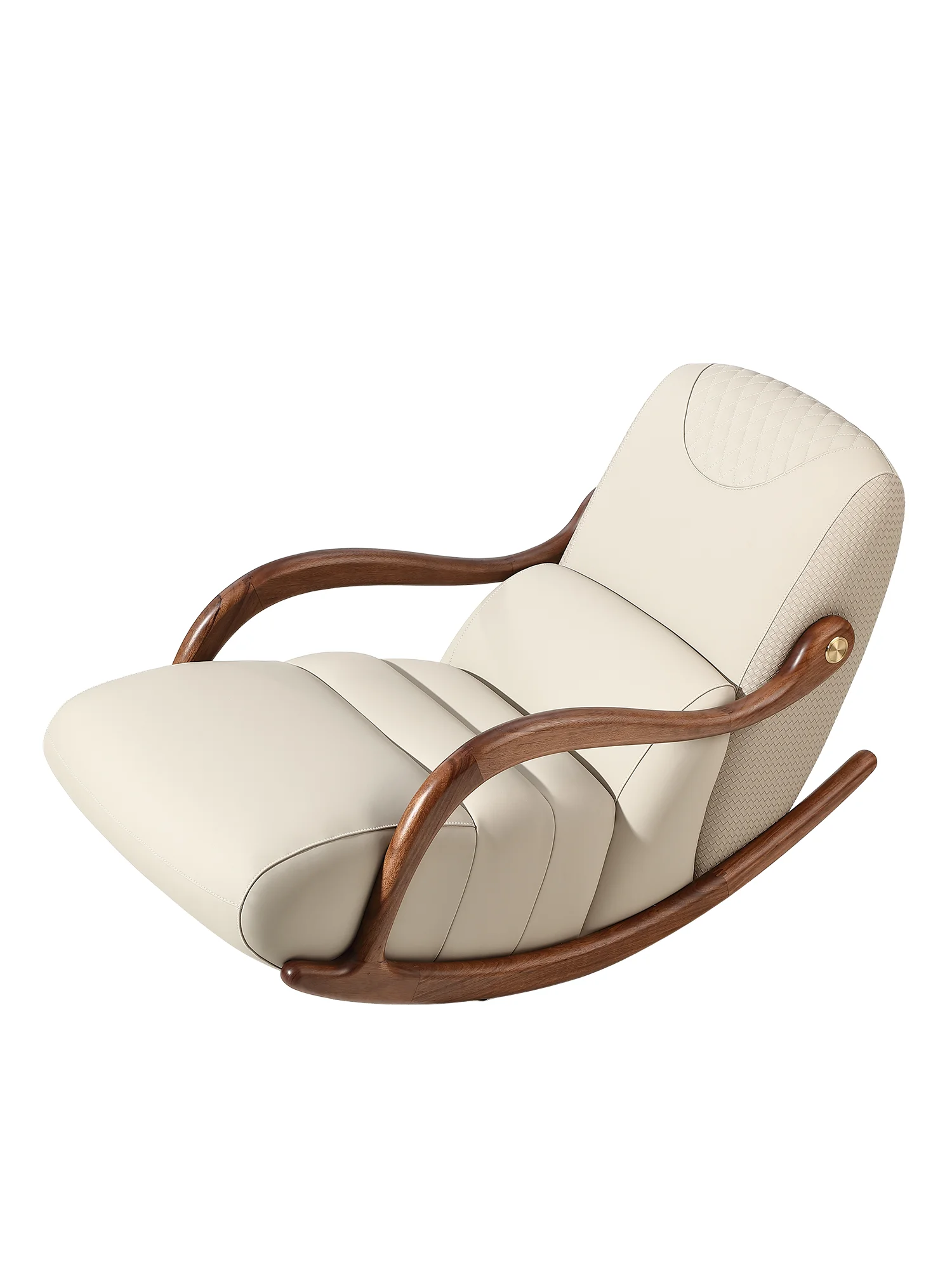 

Art ebony leather recliner rocking chair single leisure sofa new product