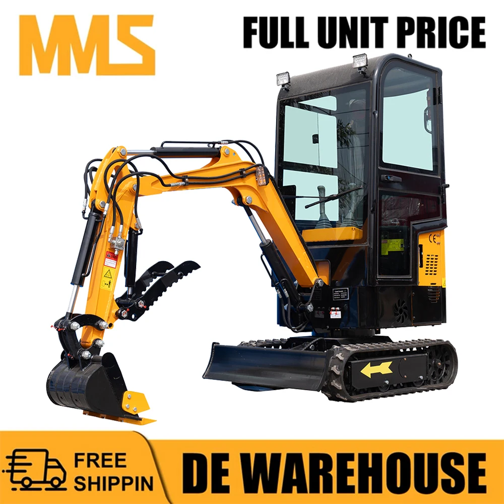Mini-excavatrice MMS 1 tonne, 13,5 CV, avec moteur diesel KOOP, petite pelle hydraulique pour travaux de construction, jardins, ferme, livraison gratuite depuis l'Allemagne