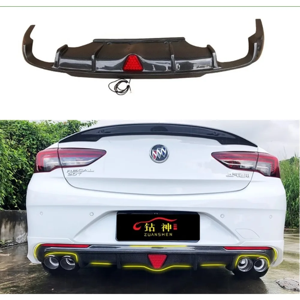 For Opel Insignia 17-19 Buick Regal GS Carbon Fibre Rear Lip Modified Car Accessories Back Bumper Spoiler Body Kits