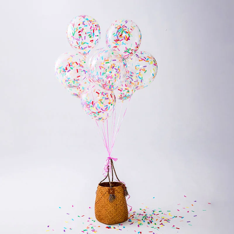 20pcs 12inch Rainbow Confetti Balloons Ice Cream Mixed Color Balloon Wedding Anniversary Decoration Birthday Party Baby Shower - Detail 1