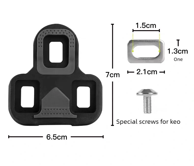 RRSKIT Rennrad-Schuhplatten Kompatibel mit Look K-E-O Rennrad Selbstverriegelnden Pedalplatten 4,5 Grad Rennradschuh-Pedalplatten – Detail 8