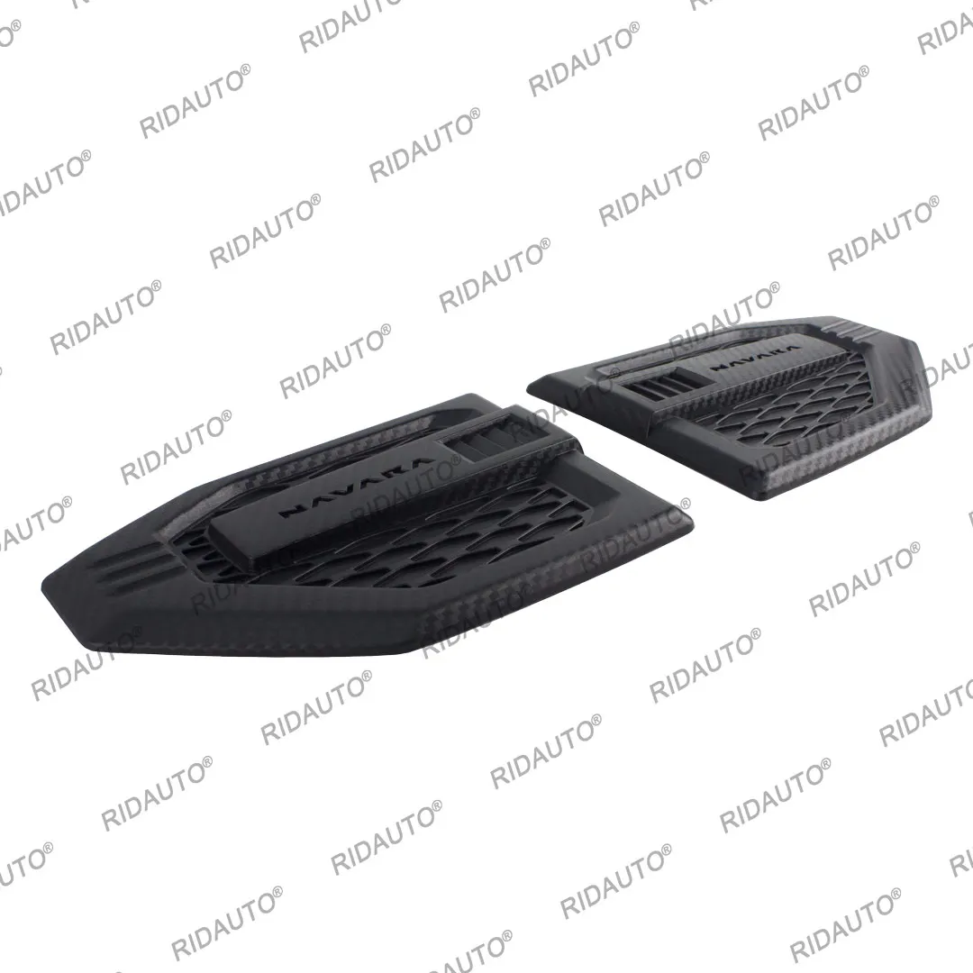 Decoration Side Vent Wind Cover Protection Molding Trim For NISSAN NAVARA 2021 2022 2023 2024 Carbon Fiber Style Sticker