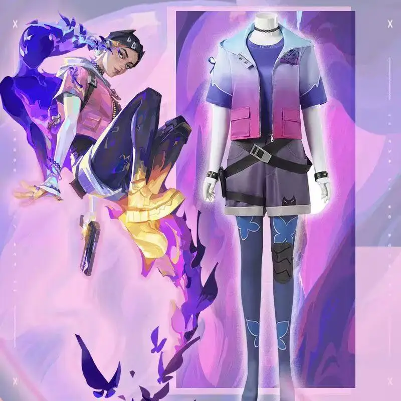 

Game Valorant Clove Cosplay Costume Clove Immortal Cosplay Costume Full Set Women Combat Uniform Halloween Carnival Party Outfit