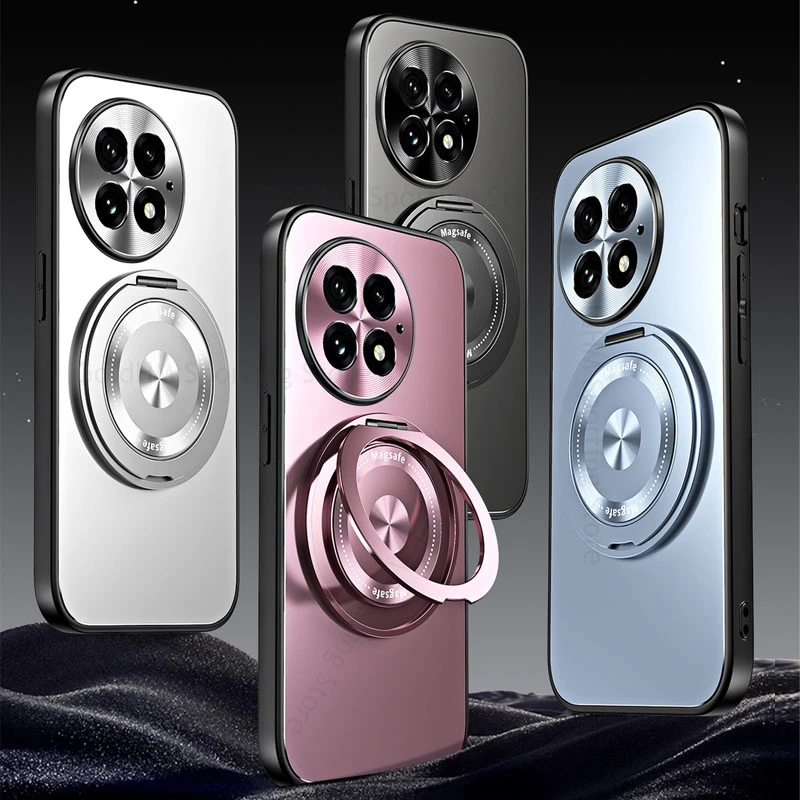 

360° Finger Ring Magnetic Kickstand Matte Phone Case For OnePlus 13 For Magsafe Magsafing Cover For Oneplus 13 Ace 3 Pro Fundas