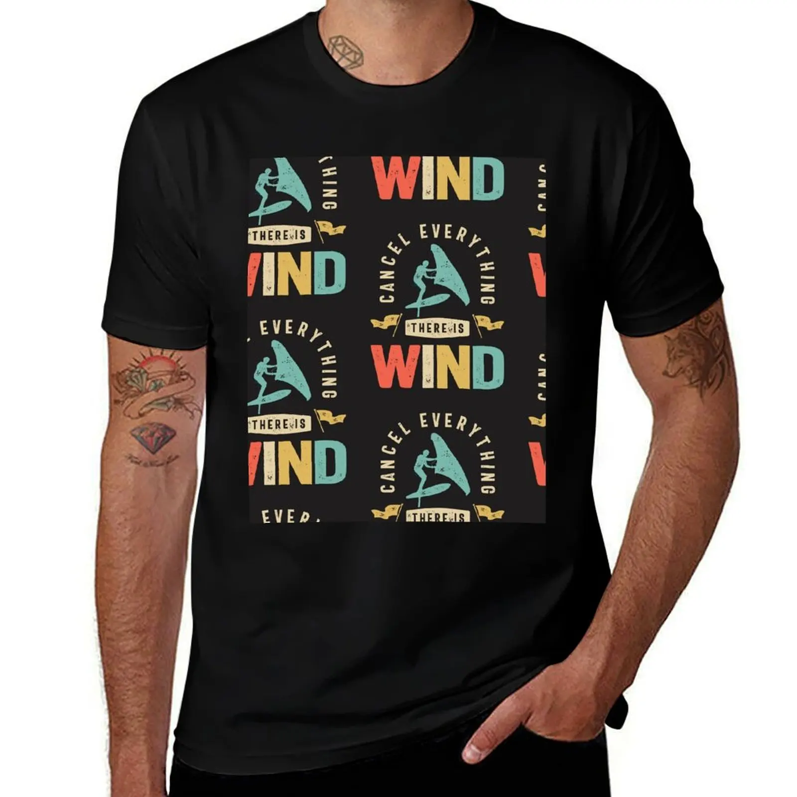 Cancel everything there is wind - Wing Foil T-Shirt quick-drying boys whites men workout shirt