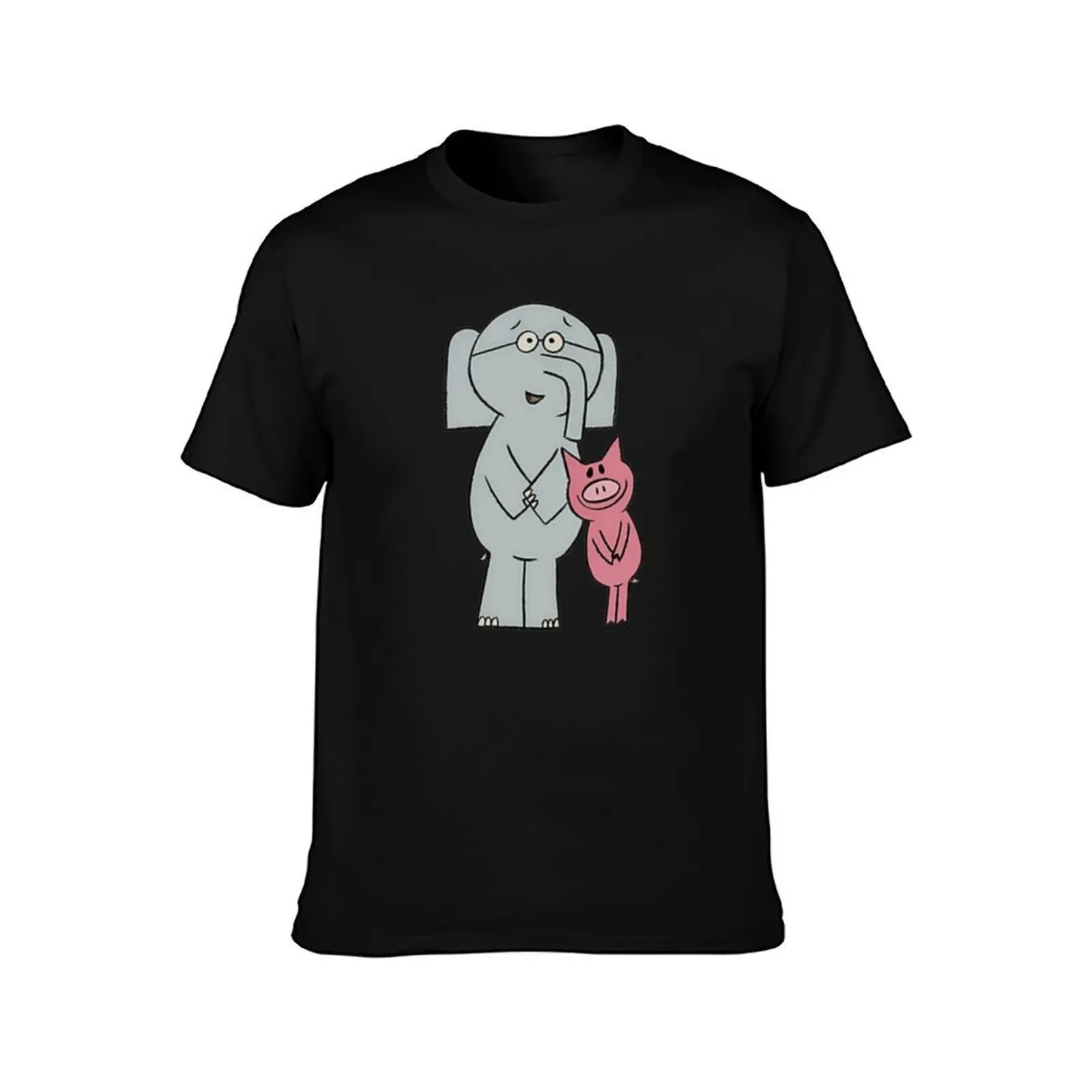 Elephant and Piggie - Gerald and Piggie Cute T-Shirt Outdoor Work Short Sleeve Top T-Shirt