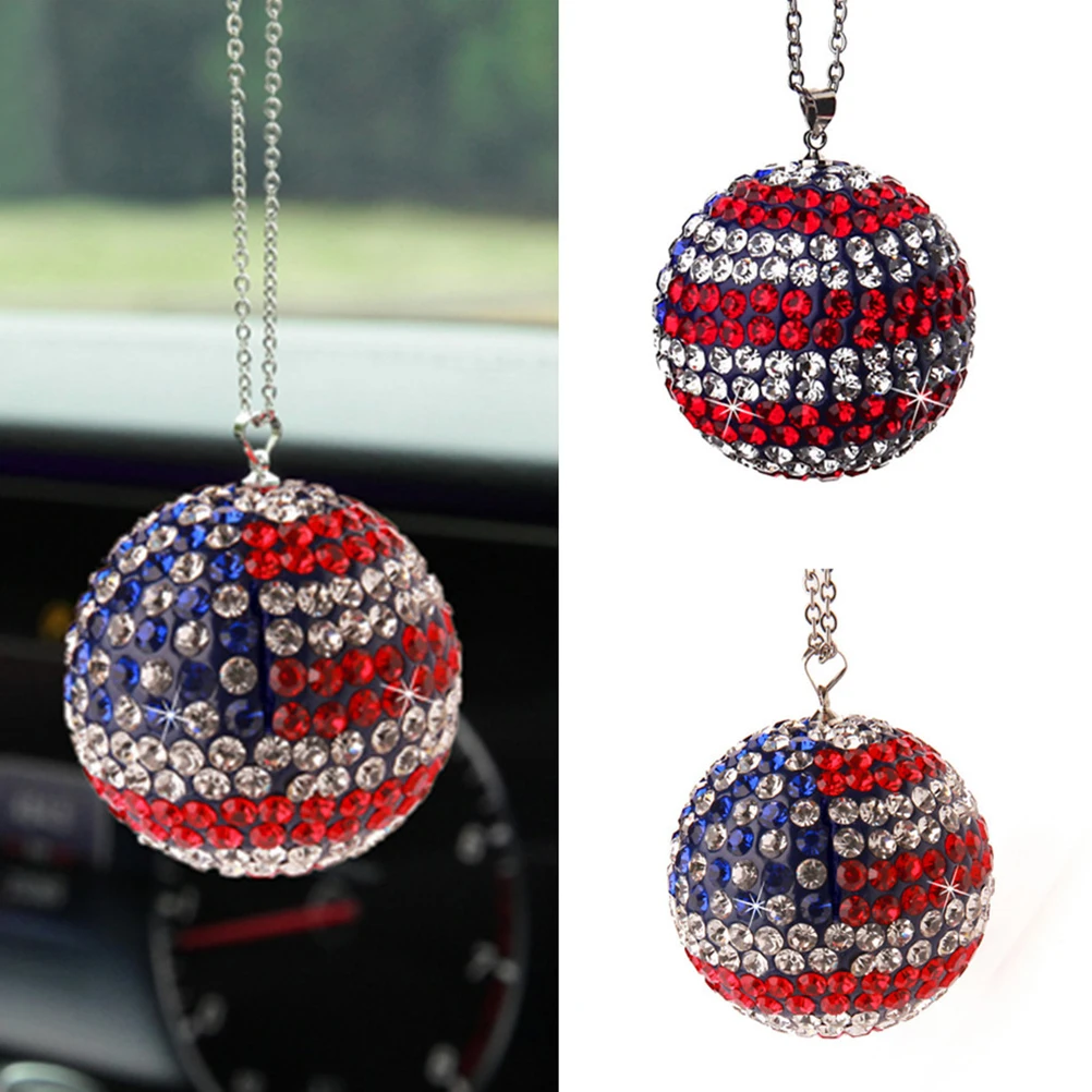 

Crystal Ball Car Decor Rhinestone Hanging Pendant Interior Ornament Auto Accessories Hanging Ball Premium Material Long Use New