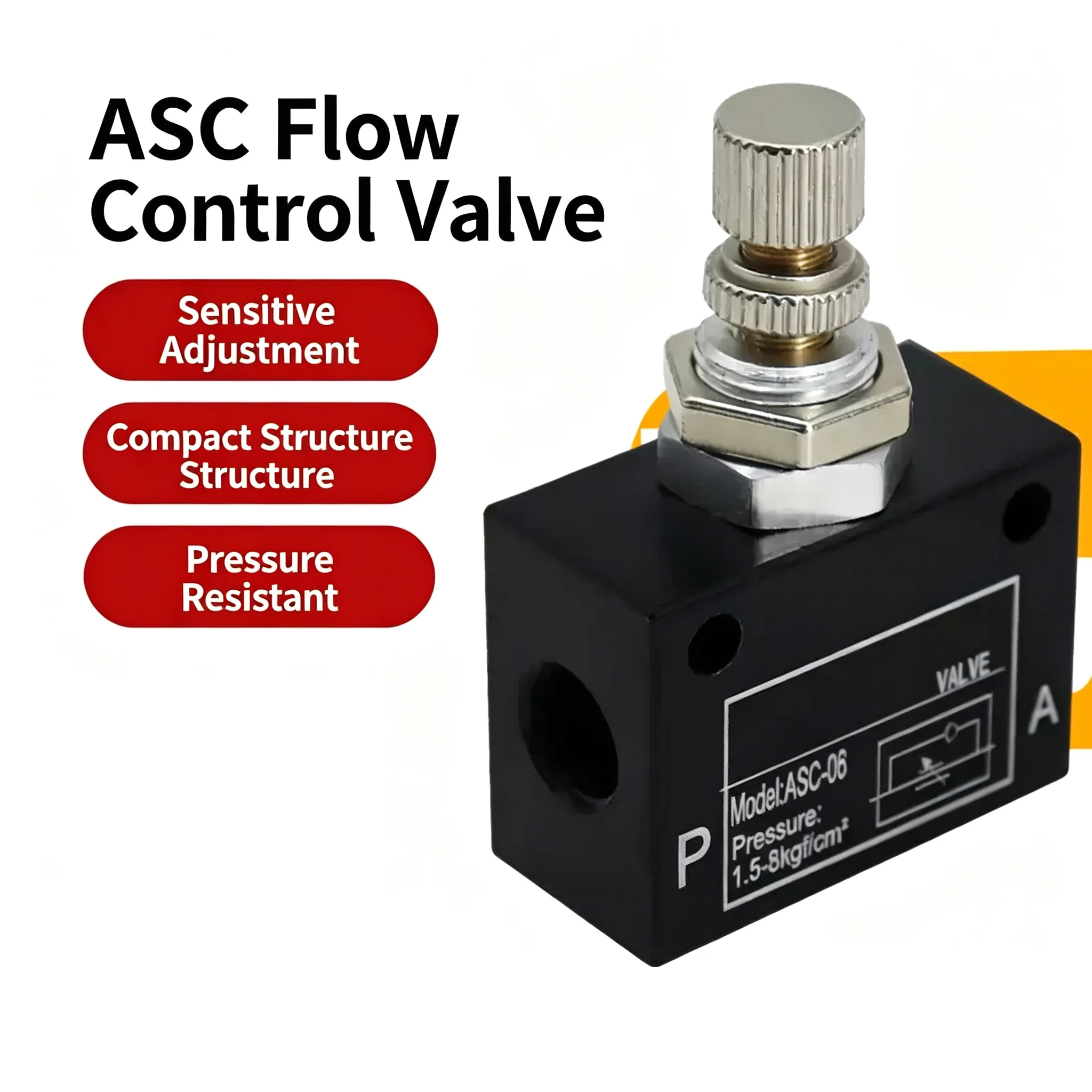 One‑way throttle valve ASC‑06‑08‑10‑15 flow control KLA‑06‑08‑10 RE01‑02‑03‑04