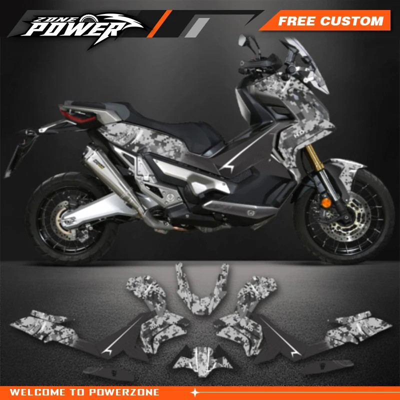 Powerzone Motorcycle Graphic Decal Stickers Kits For Honda X-ADV750 2017 2018 2019 2020 Number Name Customize 04