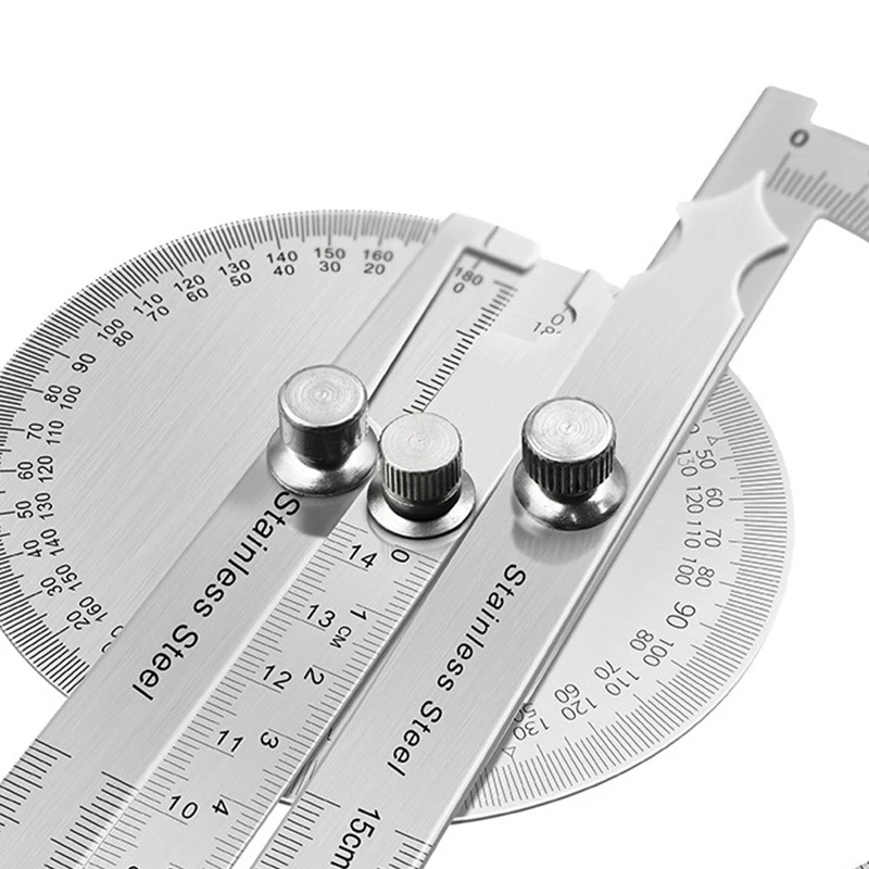 NEW 180 Degree Protractor Metal Ruler Angle Meter Stainless Steel Angle Ruler Angle Gauge Angle Finder Goniometer Angle Conveyor