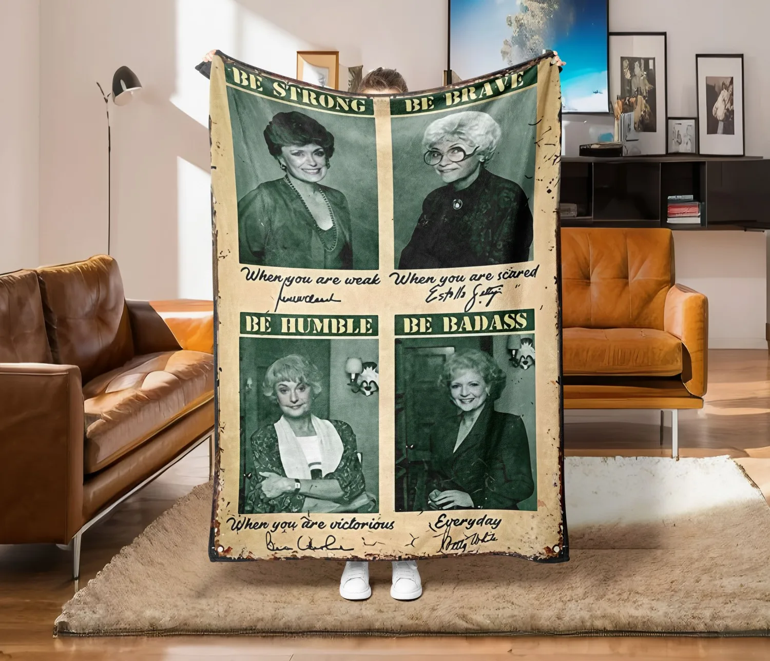 1PC Thin Blanket The Golden Girls Poster Print Blankets Women friendship Bestie for Nap Couch Sofa Bed Car Camping throw Gifts