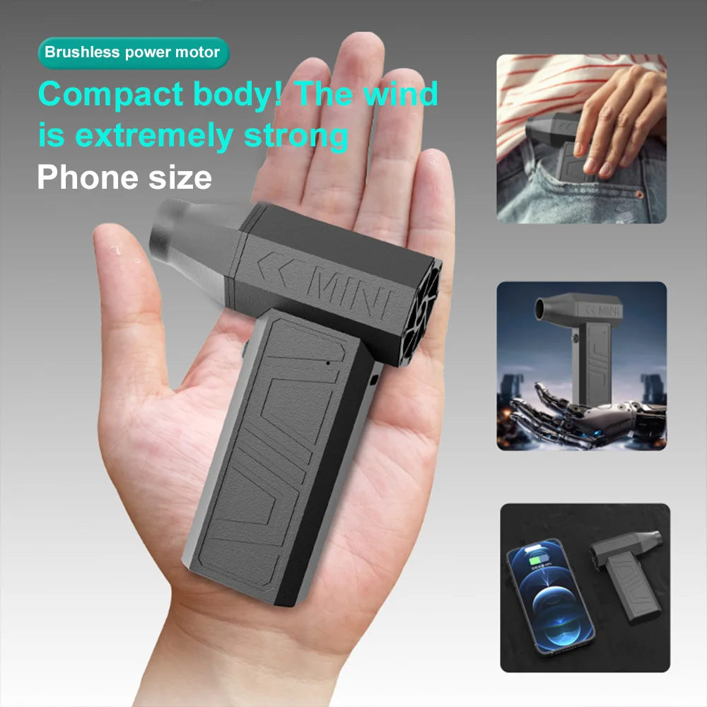 X3-A3 430000RPM 미니 터보 제트 팬 고속 먼지 송풍기 모터 2000mAh 41m/s 바람 휴대용 폭력 팬 전기 공기 살포기