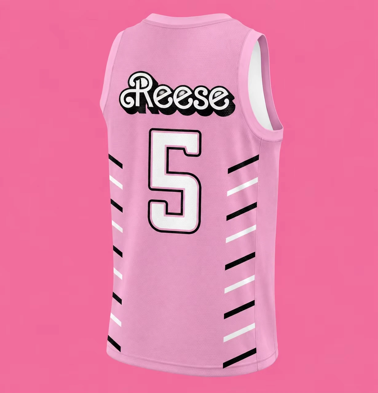 26/27 Men Women Kid Limited Shirt Pink Retro Basketball Jersey Vest Y2K Streetwear Sleeveless Tank Top Breathable Sports Uniform