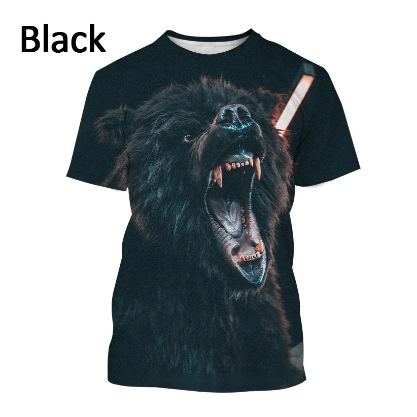 Bears 3D T Shirt Fashion Individuality Casual Cute Animals Forest The Bears Harajuku Style Cool Round Neck Unisex Funny T-shirt