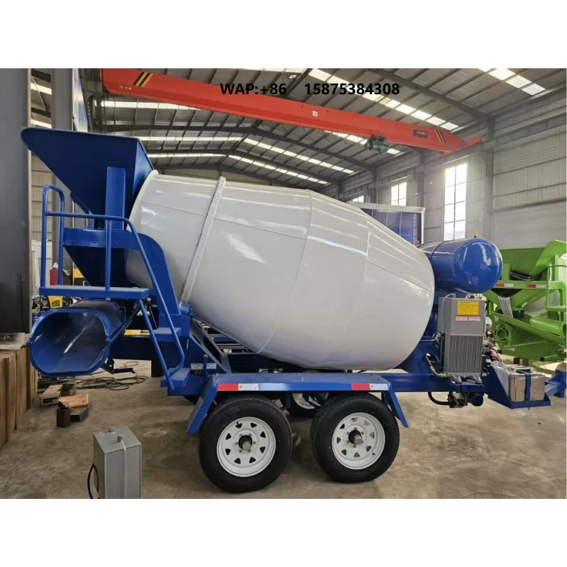 Animal Feed Mobile Transit 3 M3 Small Mini Cement Concrete Mixer Truck With Water Pump Mechanic